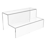 Displays Escadinha Expositor Acrílico 30x10x10cm 2 Degraus