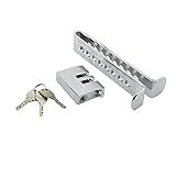 Dispositivo Antifurto Para Carro Trava De Embreagem De Freio De Carro Proteção De Segurança Do Carro Aço Inoxidável Trava De Pedal De Freio De Carro Portátil Com 3 Chaves 8 Furos 