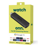 Dispositivo De Streaming Onn Google Tv Full Hd 2023 8gb 1 5 Gb Ram Color Black Tipo De Controle Remoto De Voz