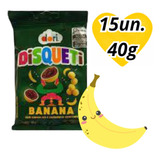 Disqueti Chocolate trufa Banana Caixa Com 15 Pacotes De 40g