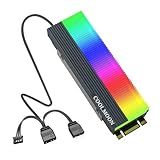 Dissipador De Calor SSd M 2 Nvme Com LED ARGB 5v 3 Pinos Coolmoon Em Alumínio Cinza