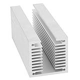 Dissipador De Calor Tipo U TO3P Dissipador De Calor De Alumínio 100 X 40 X 40 Mm Radiador De Resfriamento De Dente De Alumínio Para Pi 1 2 3 LED TV Box Prata