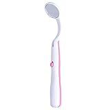 Distribuição De Luz De Espelho Dental Distribuição De Luz De Espelho Dental Espelho De Exame Dental LED Anti Nevoeiro Dente Cavidade Oral Dobrando Espelho Dental Ferramenta De Cuidados Bucais 15cm B