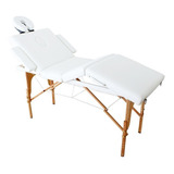 Divã Mala Reclinável E Dobrável Premium Mesa Maca Massagem Cor Branco