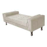 Divã Recamier Baú Félix 195cm Suede Sala Quarto