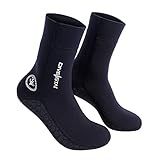 DIVESTAR Meias De Neoprene De Mergulho Para Homens E Mulheres 3 Mm 5 Mm Preto Camuflagem Botas De Mergulho Para Esportes Aquáticos Preto 3 Mm XX Large