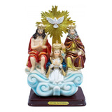Divino Pai Eterno Imagem Religiosa Católico Em Resina 22 Cm Cor Marrom