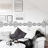 Divisor De Borda Tradicional Retrô Vintage De 40 Cm Modelos De Estênceis Africanos Para Paredes Pintar Decorar Decoração Geladeiras Reutilizáveis Móveis Gesso Decorativo