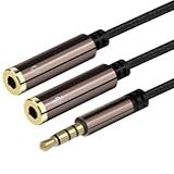 Divisor De Fone De Ouvido Plugue Auxiliar De 3 5 Mm Para Adaptador De Microfone De Fone De Ouvido De Conector Duplo Cabo De Extensão Y Divisor De Microfone De áudio Estéreo Para Laptop Smartphone 