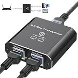 Divisor Ethernet 1 A 2 De Alta Velocidade 1000Mbps Divisor De Cabo De Internet 1 Em 2 Saídas Gigabit Qualquer Divisor De Rede Duplo LAN RJ45 Divisor De Porta 2 Vias Funciona Com Cabo E Roteador