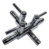 Divisor Metal Para Ar Ou Liquido 3 Saídas 5mm Com Regulagem
