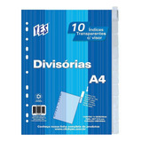 Divisória A4 Yes Com Índices 10 Unidades 10intba Cristal