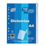 Divisória A4 Yes Com Índices 10 Unidades 10intba Cristal