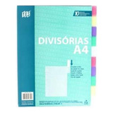 Divisória Colorida A4 Com 10 Divisões Yes Brasil