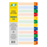 Divisória Fichário Argolado Pasta A z 10 Matérias Color Acp