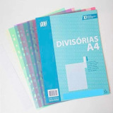 Divisoria Para Fichário 10 Divisões Colorido A4 Yes