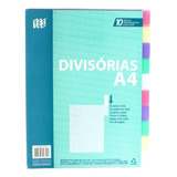 Divisória Para Fichário A4 Yes 10 Divisões C visor Colorida