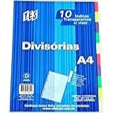Divisória Para Fichário A4 YES Com 10 Divisões Colorida 10INTBASOR