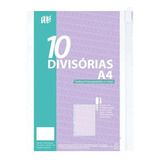 Divisórias De Fichário 10 Divisões A4 Incolor Yes
