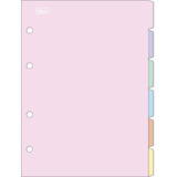 Divisórias P Fichário Coleg Académie Pastel 6 Un Tilibra