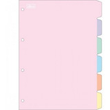 Divisórias P Fichário Colegial Cores Pastel Tilibra