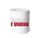 DIYthinker Caixa De Moedas De Cerâmica Com Nome Da Bandeira Da Polônia