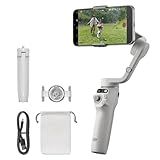 DJI Osmo Mobile 6 Gimbal De Telefone De 3 Eixos Rastreamento De Objetos Haste De Extensão Integrada Portátil E Dobrável Estabilizador Gimbal Para IPhone Android YouTube TikTok Video Cinza
