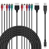 DKARDU Cabo De áudio E Vídeo AV Cabo Componente AV Para Cabo Clássico Original Para Xbox RCA áudio Vídeo HD Com Cabo De Carregamento USB A Para Mini USB