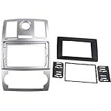 DKMUS Moldura Estéreo De Rádio Para Chrysler 300C 2005 2007 Kit De Acabamento Para Instalação De Painel Compatível Com 23 Cm E Double Din