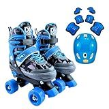 DM Toys Patins Infantil 4 Rodas Patins Adulto Patins Infantil Menino Patins Quad Kit Proteção DM Radical