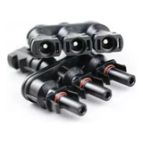 Dmit Conector Mc4 3 Vias Tipo Y Painel Solar Paralelo Par Cor Preto