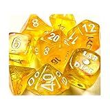 DND Dice Set Chessex D D Dice Lab Dice 6 Borealis 7Pc Polyhedral Canary White Luminary W Bonus Die Dice Set Dungeons And Dragons Dice Includes 7 Dice D4 D6 D8 D10 D12 D20 D And Bonus D6