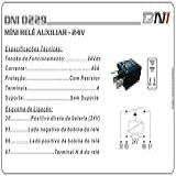 DNI 0229 Mini Rele Auxiliar Com Resistor 24V Iveco 500392254 Man 252955529 Vw 2R2955291 E 2R2955529