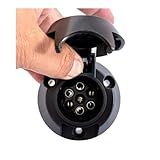 DNI 8375 Tomada Engate Femea Fixa Redonda 7 Polos Polarizada Em Nylon