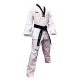 Dobok Canelado Branco Canelado Adulto Homologado Cbtkd Mkl