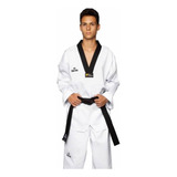 Dobok Daedo Taekwondo Kimono Gola Preta Aprovado Wt