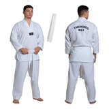 Dobok Taekwondo Adulto Kimono Oxford Faixa Branca