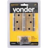 Dobradiça 3 Latonada Com 3 Peças Vonder