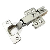 Dobradiça Armário Móveis 35mm Pressão Comum Reta 12 Peças