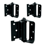 Dobradiça Com Mola Zeus Porta Corta Fogo Preto Kit 3 Un