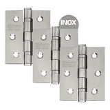 Dobradiça De Porta Inox 201 Escovada Com Rolamento 882 3uni