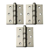 Dobradiça Inox Com Rolamento 3 X 2 5 Escovada Cartela C 03