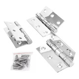 Dobradiça Inox Polido Com Rolamento 3 X2 1 2 Kit 3 Unidades
