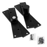 Dobradiça Inox Preto Pivotante Porta Madeira 300 Kg