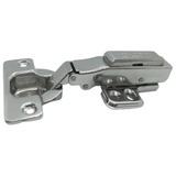 Dobradiça Inox Reta Click Amortecedor Parafusos Armários