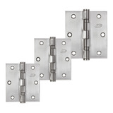 Dobradiça Porta 3 X2 5 Rolamento Inox Escovado 3 Pçs Imab