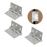 Dobradiça Porta C rolamento 3 X 2 5 Inox Escovado 3 Pçs