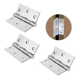 Dobradiça Porta C rolamento 3 X 2 5 Inox Polido 3 Pçs