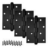 Dobradiça Porta Pado 4030 Preto 4 x3 Rolamentada 3 Pçs