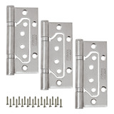 Dobradiça Porta Sobrepor Com Rolamento Inox Escovado Silvana